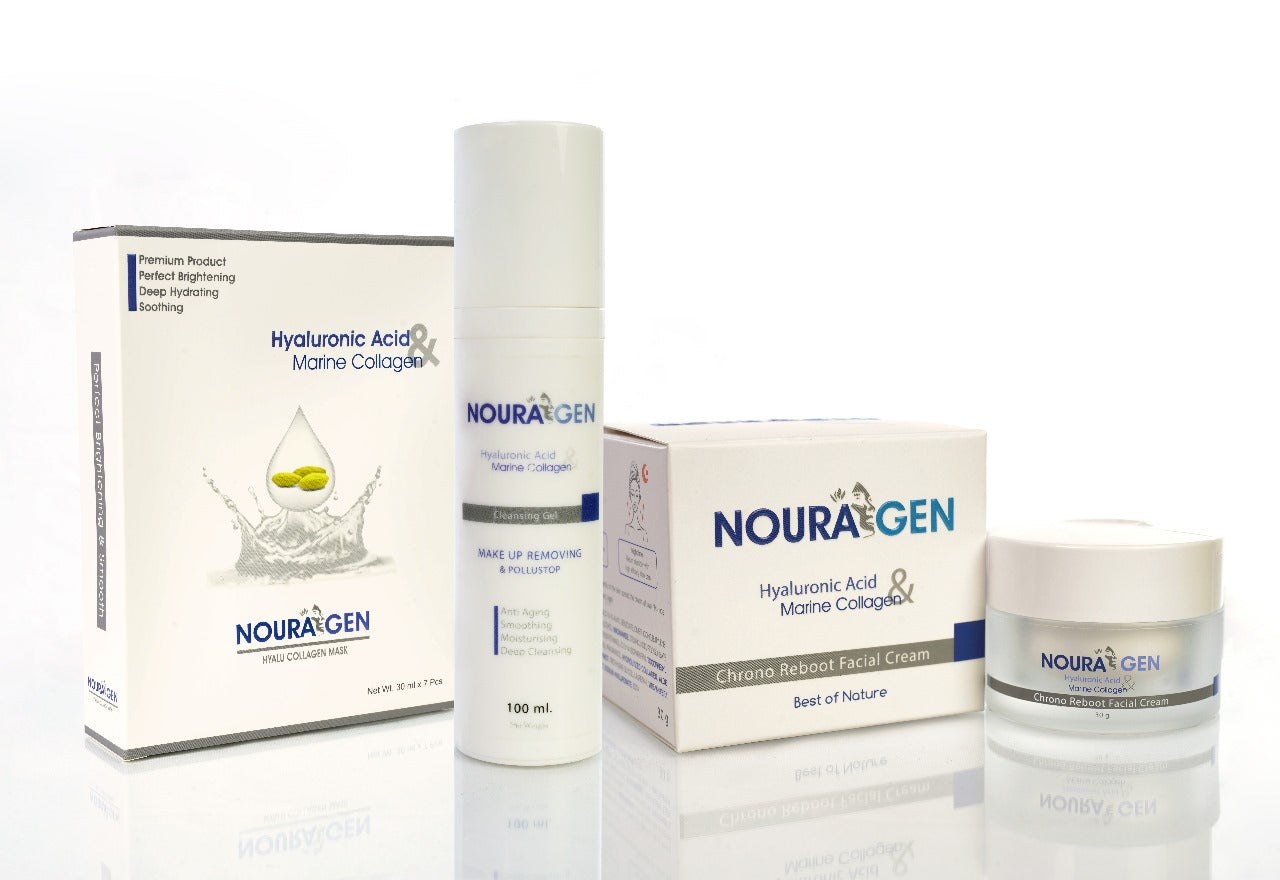 باقة كريم الوجه وغسول الوجه وقناع الوجه